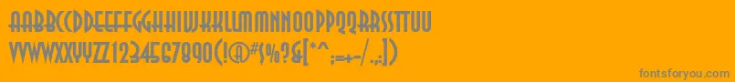 フォントAnnacBold – オレンジの背景に灰色の文字