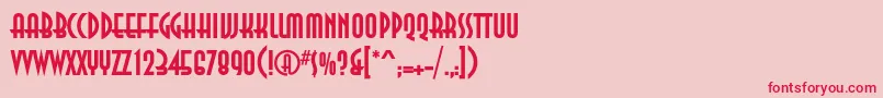 フォントAnnacBold – ピンクの背景に赤い文字