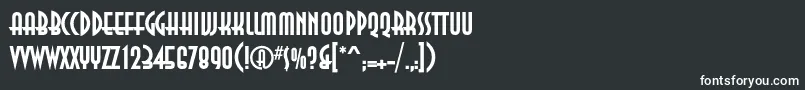 フォントAnnacBold – 黒い背景に白い文字