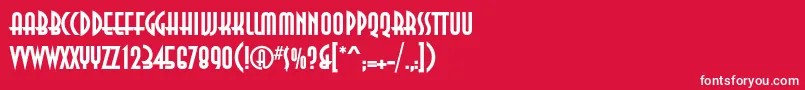 フォントAnnacBold – 赤い背景に白い文字