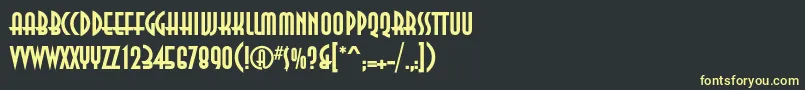 フォントAnnacBold – 黒い背景に黄色の文字