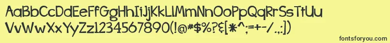 WhizBangPow Font – Black Fonts on Yellow Background