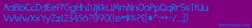 WhizBangPow Font – Blue Fonts on Purple Background