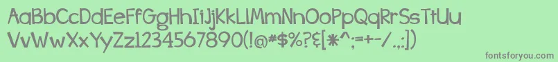 WhizBangPow Font – Gray Fonts on Green Background