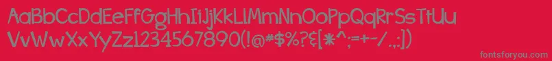 WhizBangPow Font – Gray Fonts on Red Background