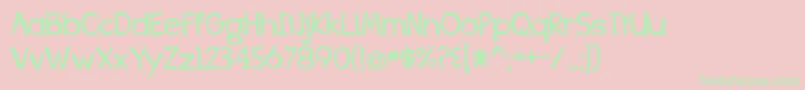 WhizBangPow Font – Green Fonts on Pink Background