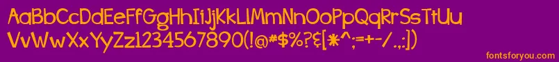 WhizBangPow Font – Orange Fonts on Purple Background