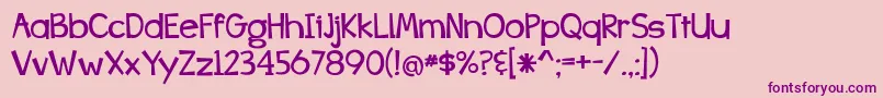 WhizBangPow Font – Purple Fonts on Pink Background