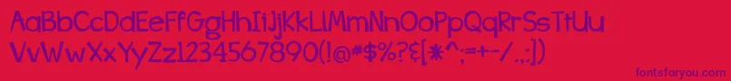 WhizBangPow Font – Purple Fonts on Red Background