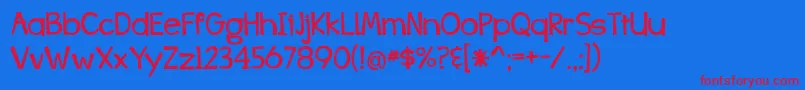 WhizBangPow Font – Red Fonts on Blue Background