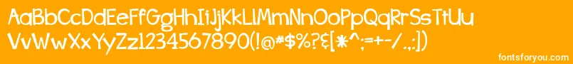 フォントWhizBangPow – オレンジの背景に白い文字