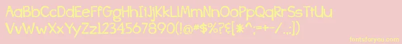 WhizBangPow Font – Yellow Fonts on Pink Background