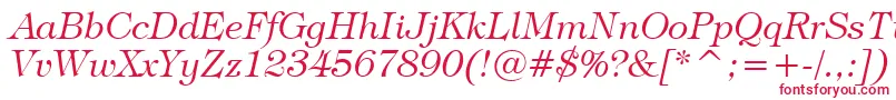 TiffanyLightItalicBt Font – Red Fonts