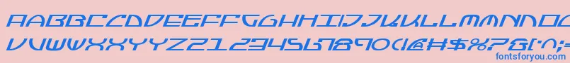 JumptroopsItalic Font – Blue Fonts on Pink Background