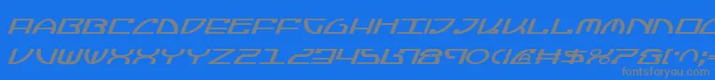 JumptroopsItalic Font – Gray Fonts on Blue Background