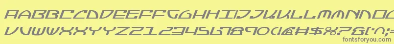 フォントJumptroopsItalic – 黄色の背景に灰色の文字
