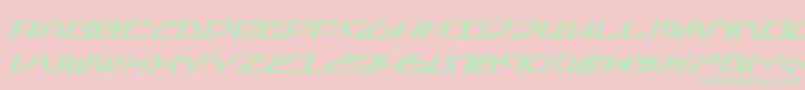 JumptroopsItalic Font – Green Fonts on Pink Background