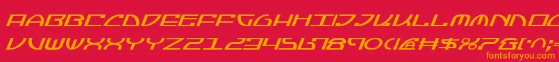JumptroopsItalic Font – Orange Fonts on Red Background