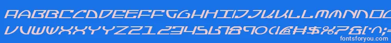JumptroopsItalic Font – Pink Fonts on Blue Background