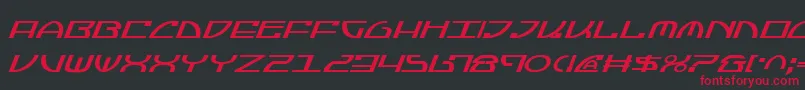 JumptroopsItalic Font – Red Fonts on Black Background