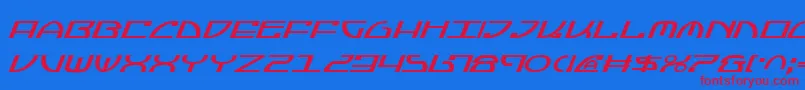 JumptroopsItalic Font – Red Fonts on Blue Background