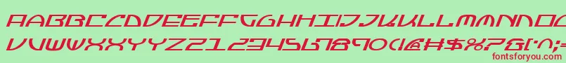 JumptroopsItalic Font – Red Fonts on Green Background