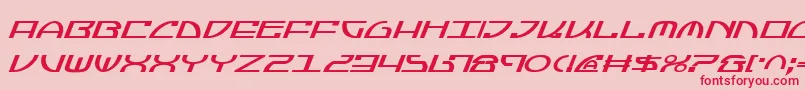 フォントJumptroopsItalic – ピンクの背景に赤い文字