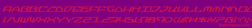 JumptroopsItalic Font – Red Fonts on Purple Background