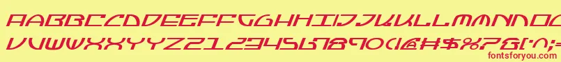 JumptroopsItalic Font – Red Fonts on Yellow Background