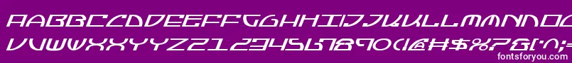 フォントJumptroopsItalic – 紫の背景に白い文字