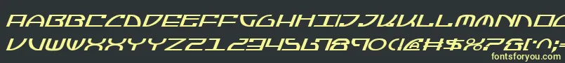 JumptroopsItalic Font – Yellow Fonts on Black Background