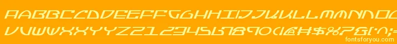 JumptroopsItalic Font – Yellow Fonts on Orange Background