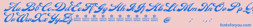 DiamondePersonalUse Font – Blue Fonts on Pink Background