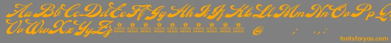 DiamondePersonalUse-Schriftart – Orangefarbene Schriften auf grauem Hintergrund