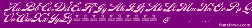 DiamondePersonalUse-Schriftart – Rosa Schriften auf violettem Hintergrund