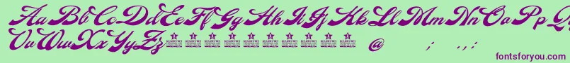 DiamondePersonalUse Font – Purple Fonts on Green Background