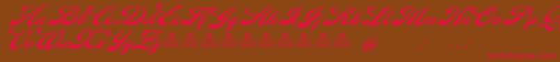 DiamondePersonalUse Font – Red Fonts on Brown Background