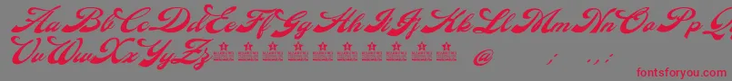 Police DiamondePersonalUse – polices rouges sur fond gris