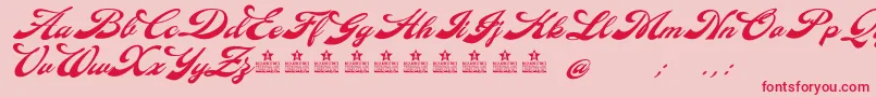 DiamondePersonalUse Font – Red Fonts on Pink Background