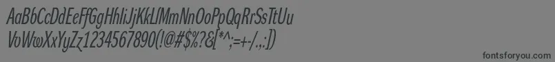 DynagroteskrxcItalic Font – Black Fonts on Gray Background