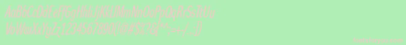 DynagroteskrxcItalic Font – Pink Fonts on Green Background