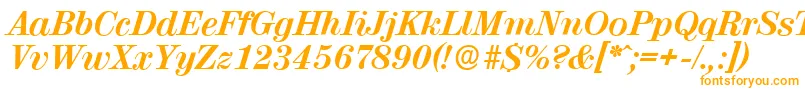 ValenciaserialXboldItalic Font – Orange Fonts on White Background