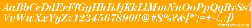 ValenciaserialXboldItalic Font – White Fonts on Orange Background