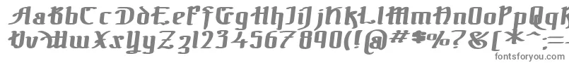 フォントTheBlackBlocBoldItalic – 白い背景に灰色の文字