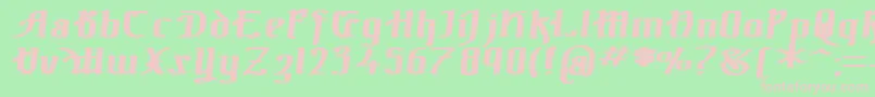 TheBlackBlocBoldItalic Font – Pink Fonts on Green Background