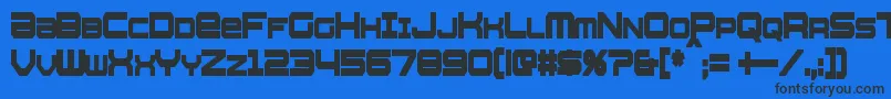 WhittleCondensedBold Font – Black Fonts on Blue Background