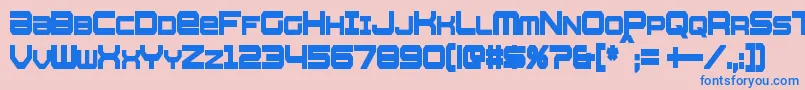 フォントWhittleCondensedBold – ピンクの背景に青い文字