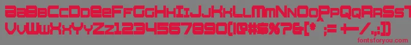 フォントWhittleCondensedBold – 赤い文字の灰色の背景