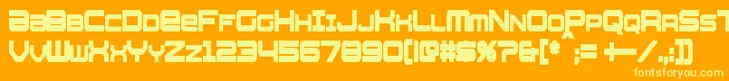 WhittleCondensedBold Font – Yellow Fonts on Orange Background