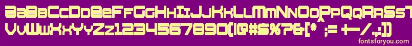 Weitere Informationen zur WhittleCondensedBold-Schriftart WhittleCondensedBold-Schriftart – Gelbe Schriften auf violettem Hintergrund